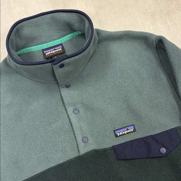 Patagonia Synchilla Fleece Color Blocked Pullover Jacket - Picture 2 of 3